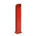 Roter Standascher SG 124 aus Metall mit Ascheeinwurf und Befestigungsschrauben